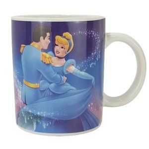 Vintage DISNEY Princess Mug Teacup Cinderella Prince Charming Dancing Swing Blue